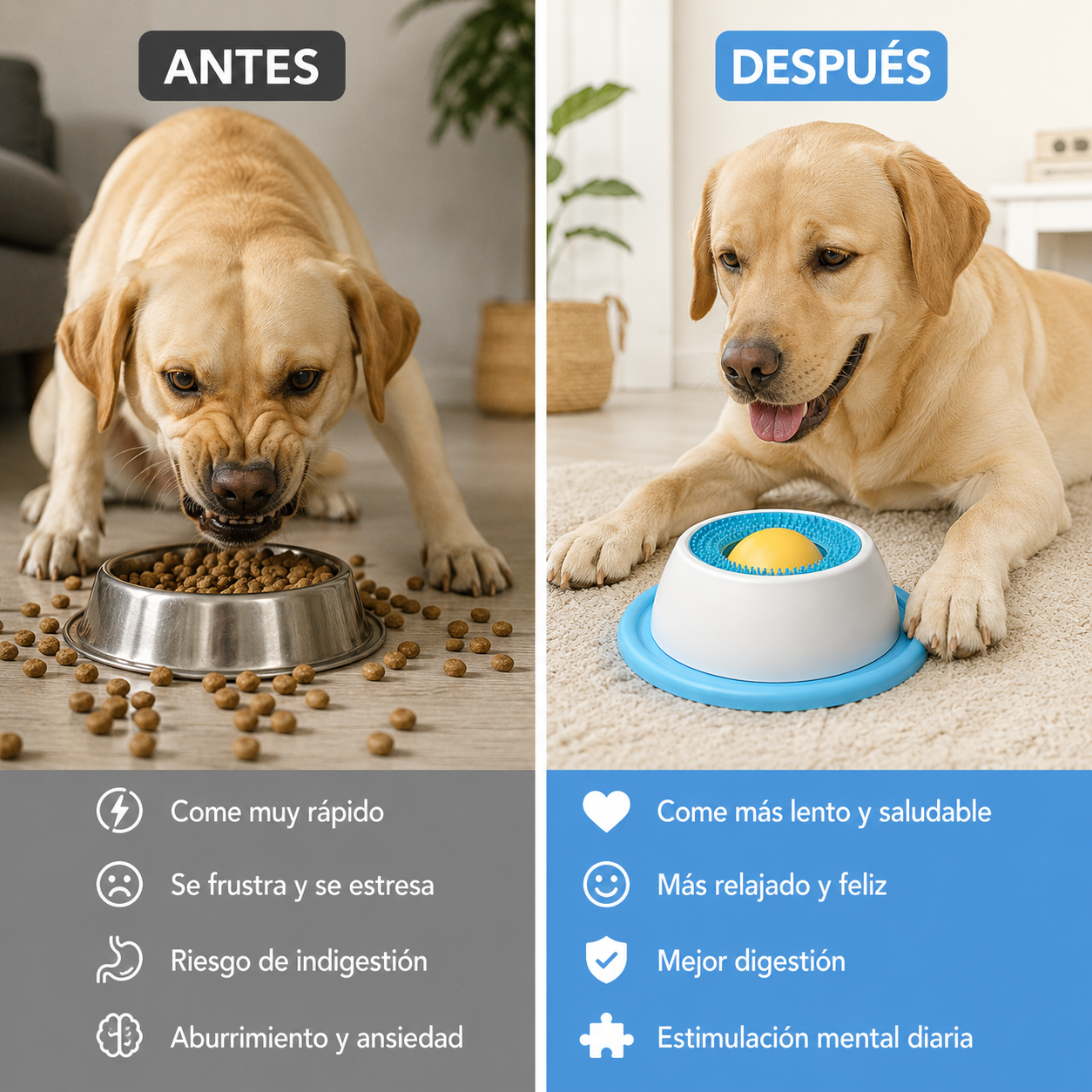Comedero anti-estrés
